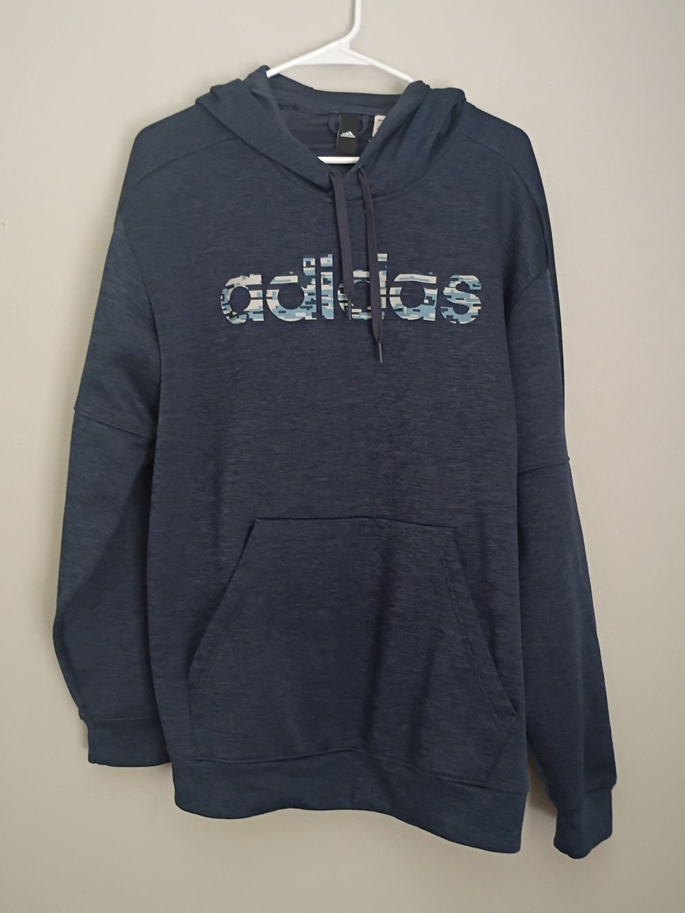 adidas Men's Navy Hooded Sweatshirt with Logo